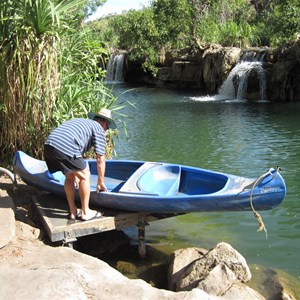 Canoe portage begins