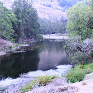 The Barnard Rover flows past to provide river front camp sights