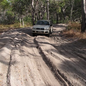 Sandy section of track