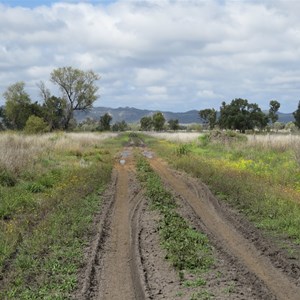 Slippery section before the sand