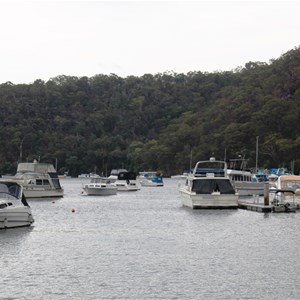 Boats moored at Berowra Waters