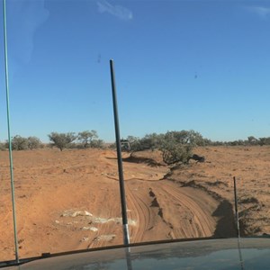 Gypcrete on track approaching Poeppel Corner