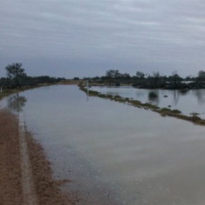 Birdsville Track hours after the start of the flooding