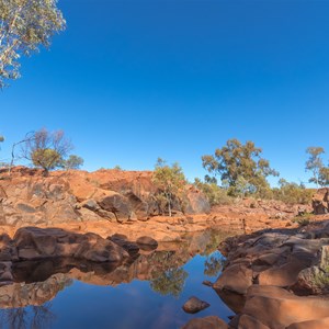 Stream behind the pool