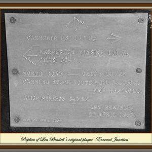 Len's plaque - Everard Junction