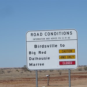 Sign at turnoff