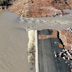 Southern abutment damage April 2025