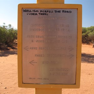 Close up of Emu sign