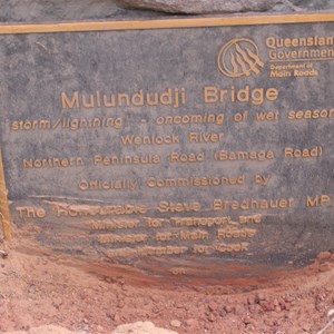 Mulundudji Bridge plaque