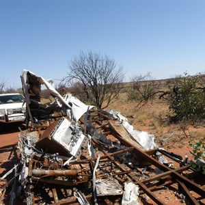 Caravan burnt out in 2012 bushfire