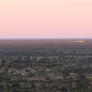 Sunset freight train