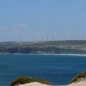 Cathedral Rocks wind farm from Red Banks