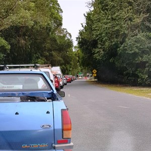 The queue for the ferry can be rather long!