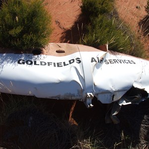 Wreckage at the crash site