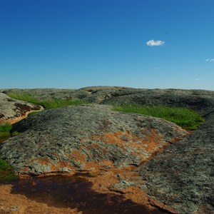 walking on top of Pildappa Rock