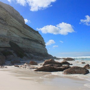 Last of the Sand before the cliffs start