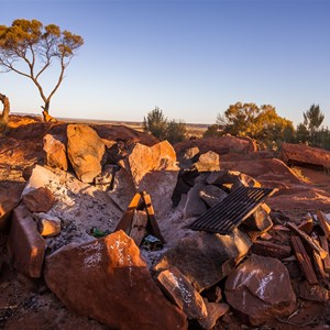 Firepits on the edge of the lookout