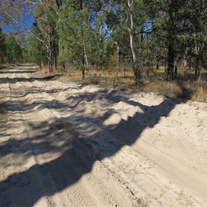 Sandy patch along the track