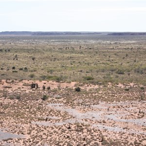 View to north of hill