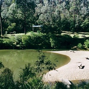 blue pool beach