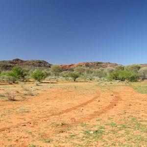 Low granite hills west of Yuendumu