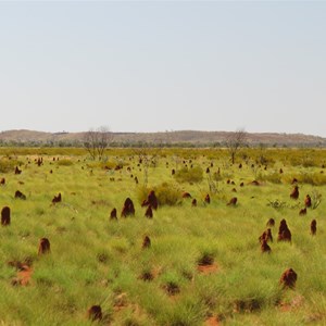 Distant view of crater rim