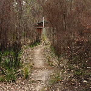 Track to toilet block