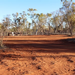 Plenty of space to camp on red dirt
