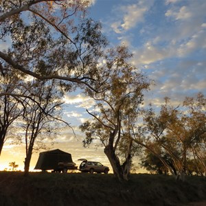 Campsite on eastern riverbank