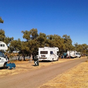 Vans along the billabong