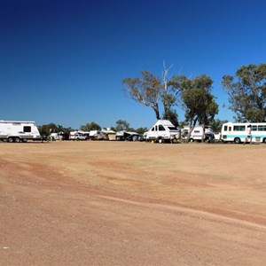 Camping area viewed from the river