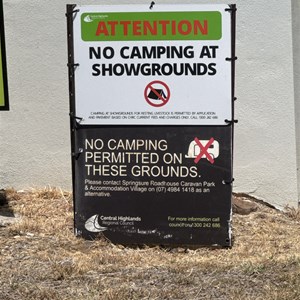 Springsure Showground, Temporarily Closed