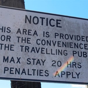 Sign setting out rules