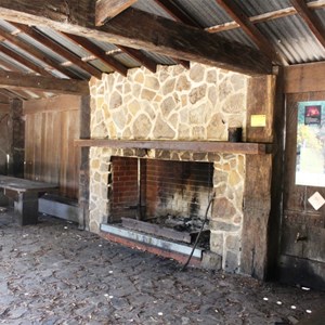 Fire place in shelter
