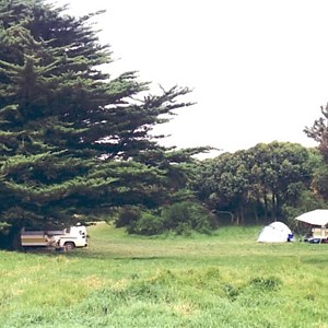 Front gate campground - wind protected, flush WC