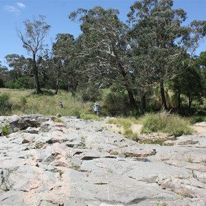 Campsite up hill from river