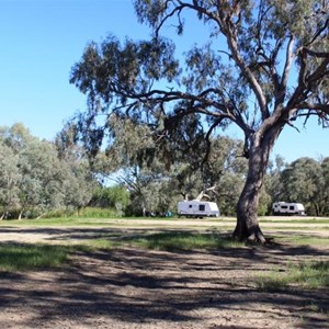 View of part of the Barcoo River Camping Area