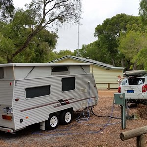 Van sites near toilet block