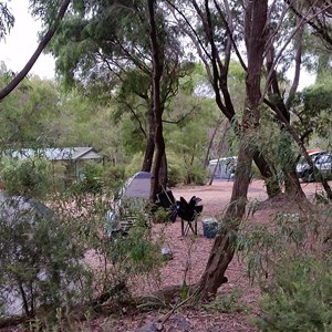 View of tent sites
