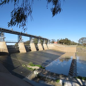 Spillway apron  leading down to energy dissipators