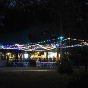 Punsand Bay restaurant at night
