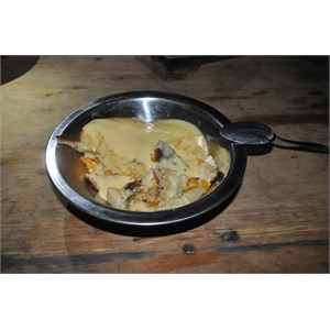 upside down cake (Eaten straight out of the camp oven, great)