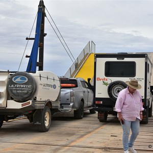 Heading over on the new MV Margaret Barge